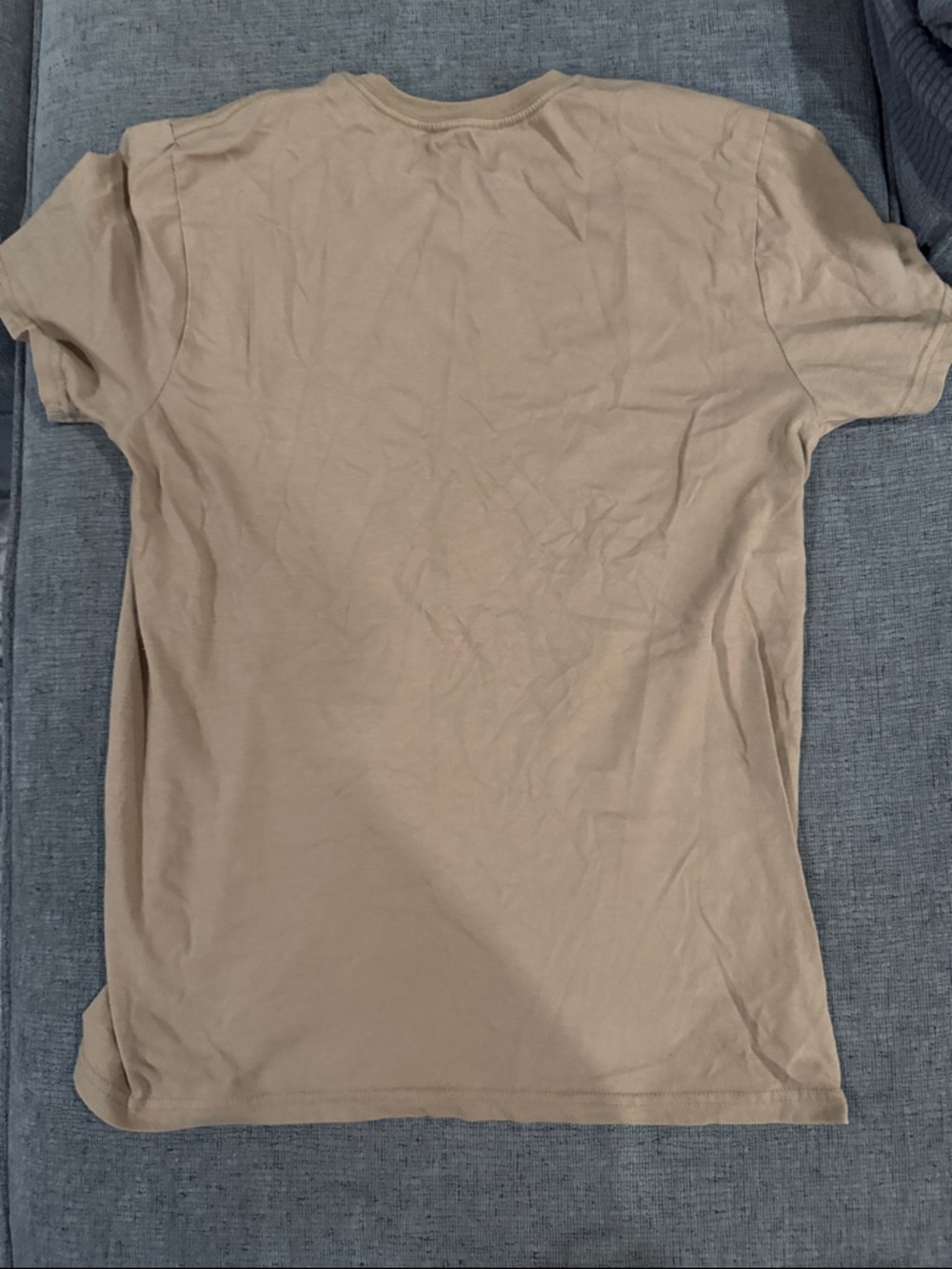 Men's Tan Short-Sleeve Tee with Red Vintage Car Graphic - Picture 3 of 3